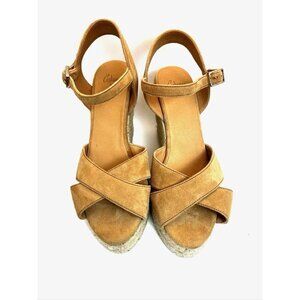 Castaner Wedge Heel in Tan Suede Made In Spain 37